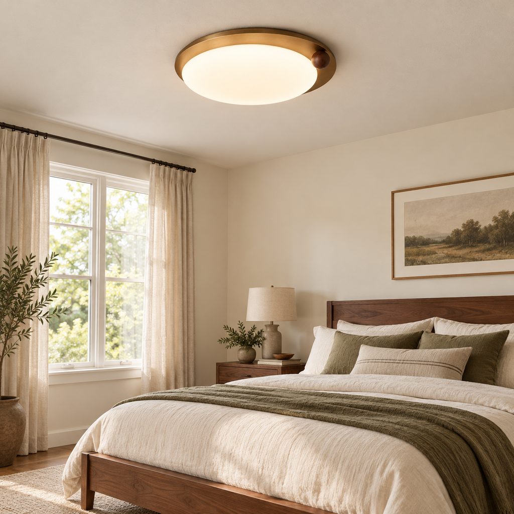 Wood Accent Ceiling Light