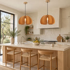 Wooden Pumpkin Pendant Lamp