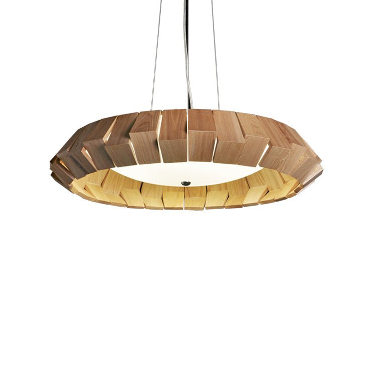 Wooden Patchwork Ring Chandelier