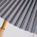 Pleated Retro Wooden Table Lamp