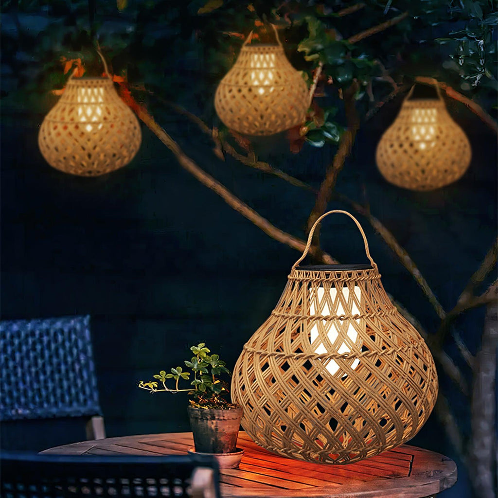 Woven Sphere Lantern Outdoor Lamp
