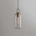 Glass Pendant Light ? 5.1″ x H15.7″ / Dia 13cm x H 40cm / Transparent glass Pendant light