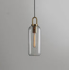 Glass Pendant Light ? 5.1″ x H15.7″ / Dia 13cm x H 40cm / Transparent glass Pendant light