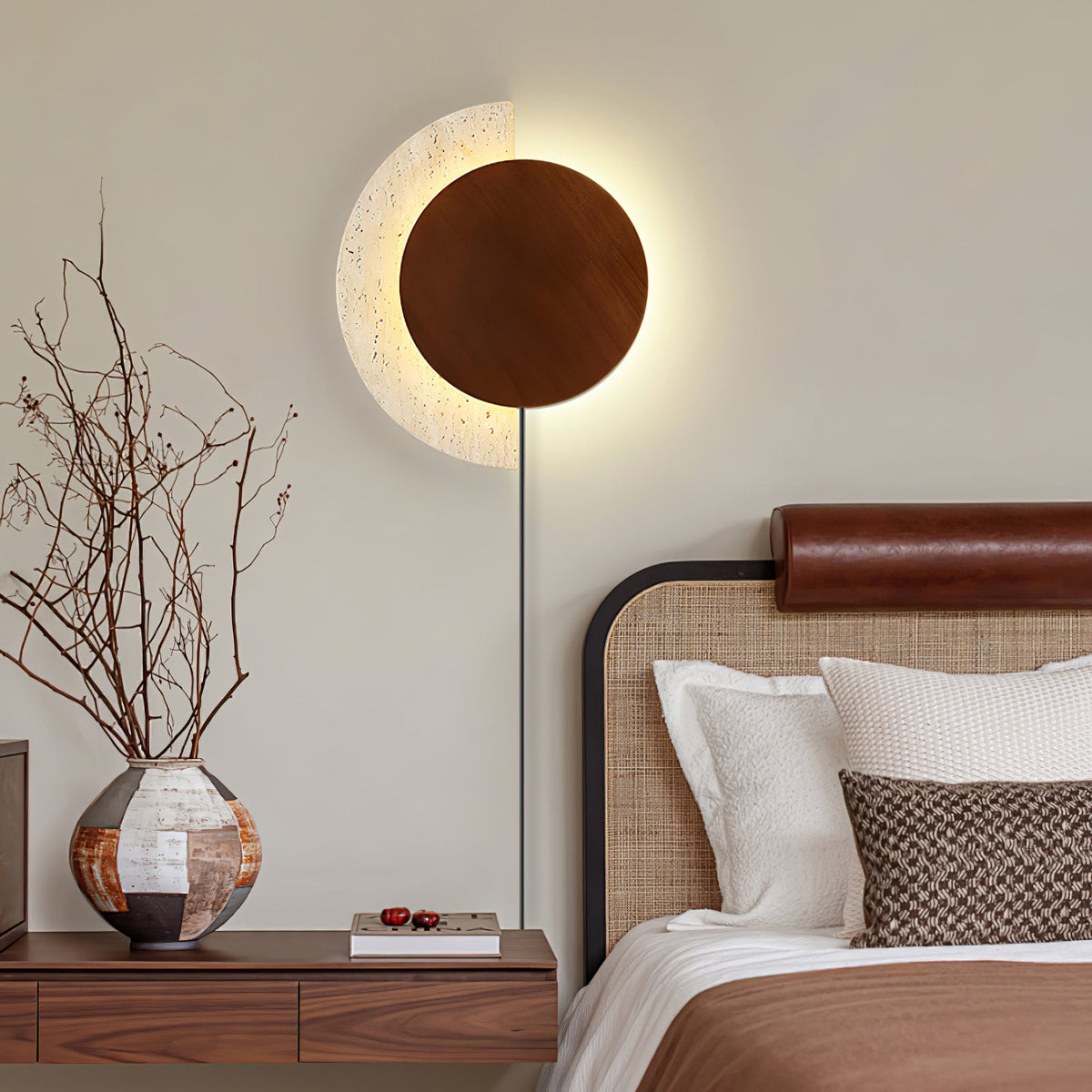 Crescent Halo Plug-in Wall Sconce