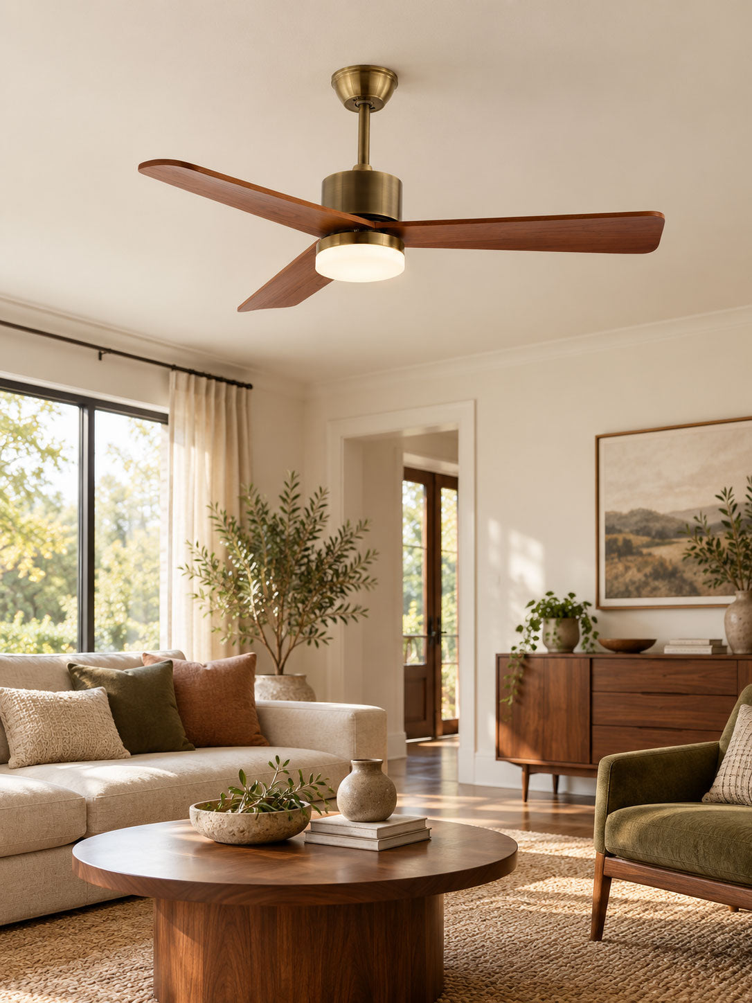 Zephyr Wooden 42"/52" Ceiling Fan Light