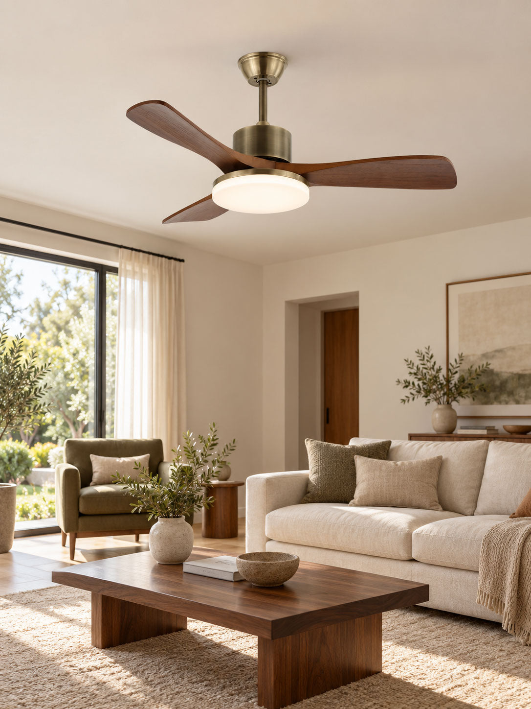 Zephyr Wooden 42"/52" Ceiling Fan Light