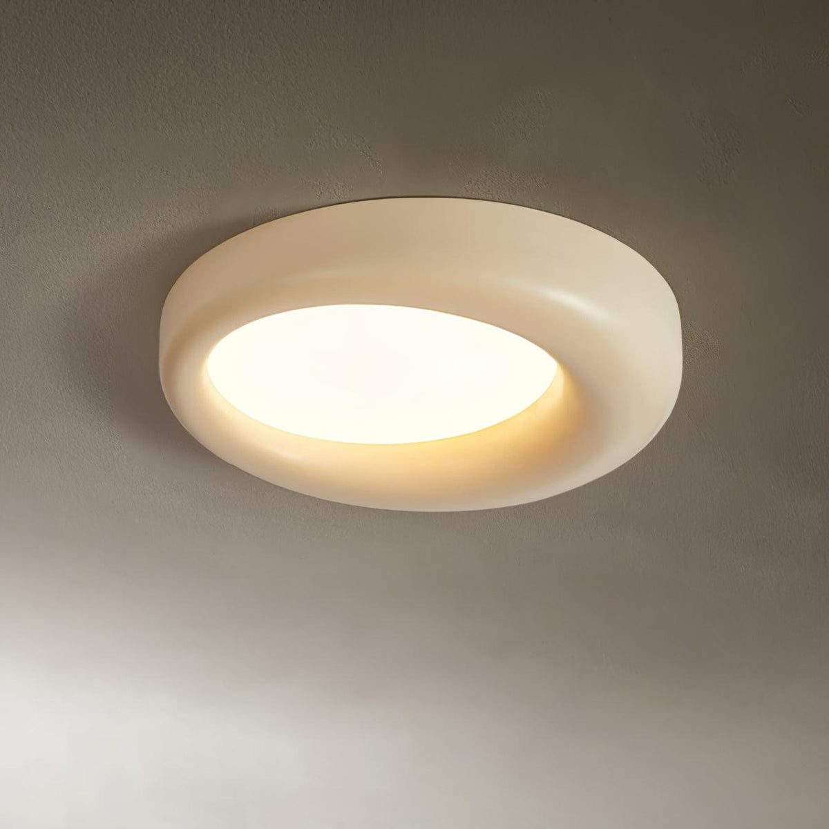 Zero Round Ceiling Lamp ∅ 22.8″ x H 3.5″/ Dia 58cm x H 13cm / Beige / Warm White Ceiling lamp