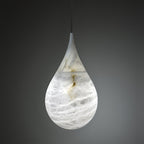 Alabaster Raindrop Pendant Light