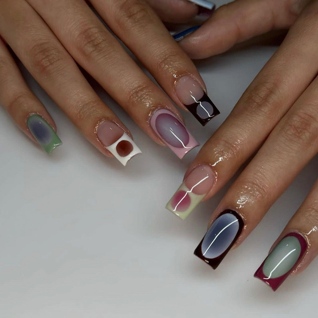 StarNagel Ballerina Nägel mit Buntem French Ombre