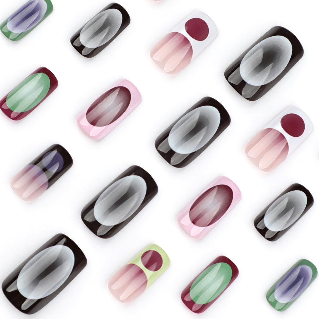 StarNagel Ballerina Nägel mit Buntem French Ombre