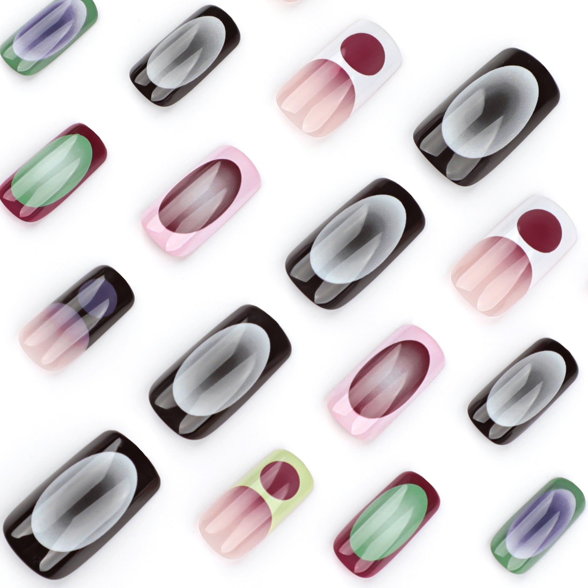 StarNagel Ballerina Nägel mit Buntem French Ombre