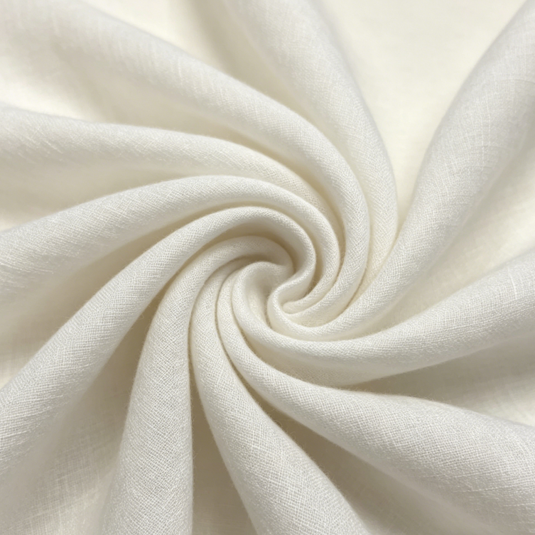 Meterware Tencel-Leinen Gemisch – Hochwertiger Stoff für Kleidung & Deko – 135 x 100 cm - Weiß