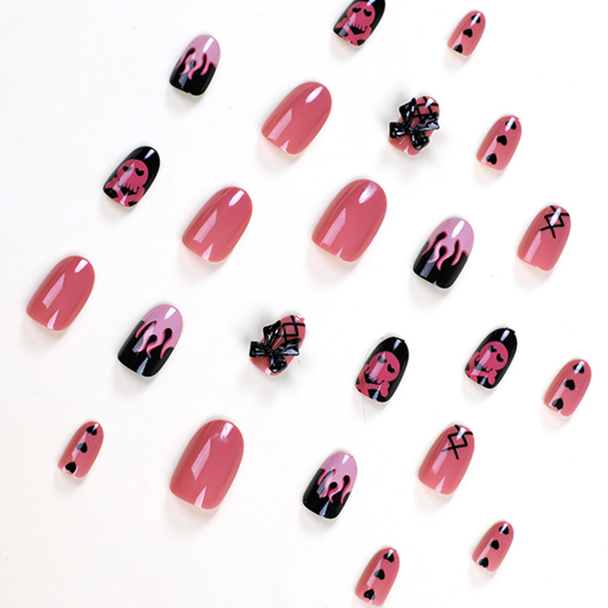 StarNagel Coffin Nails im Flammen-Look für einen Hellen Teint