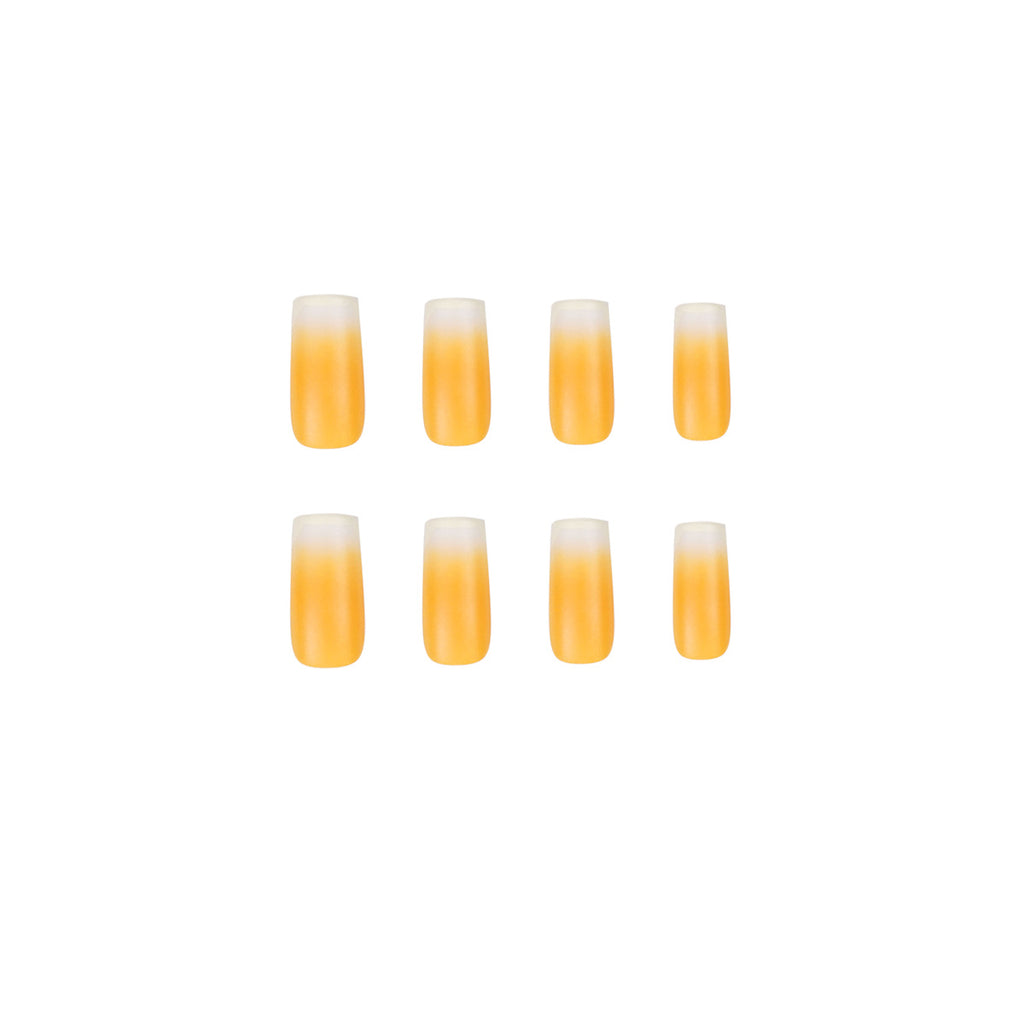 StarNagel Coffin Nails in Gelb mit French