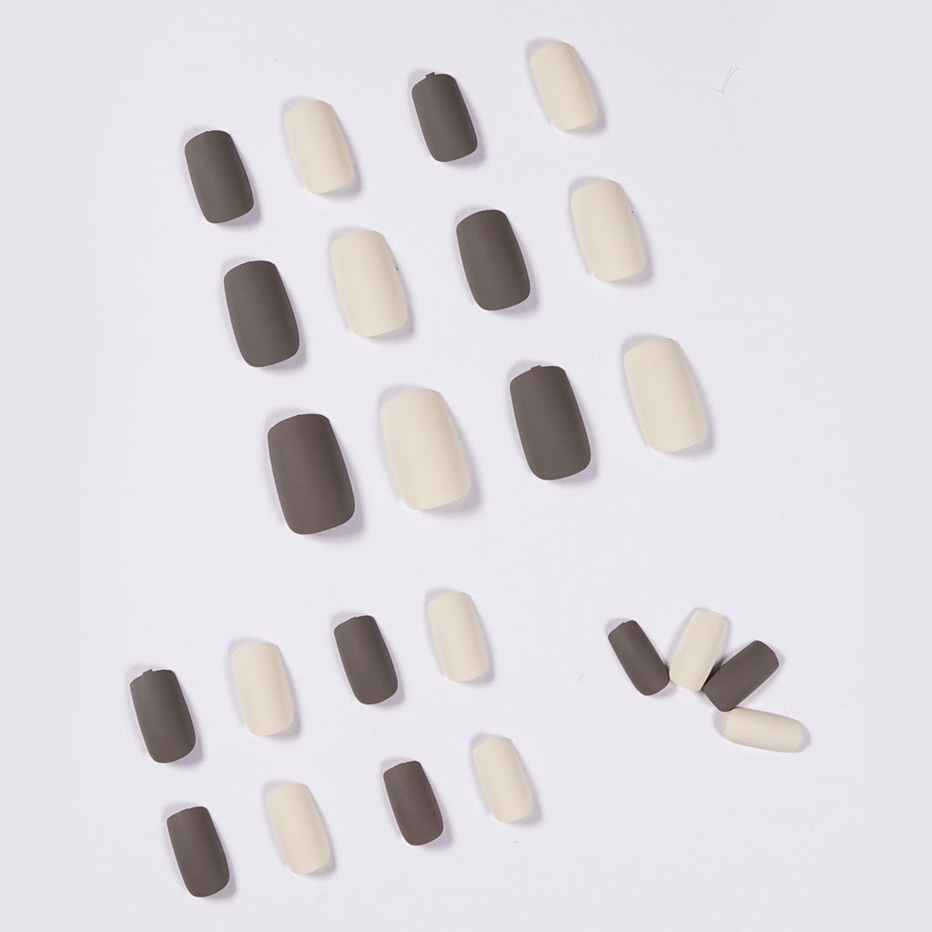 StarNagel Coffin Nails in Kaffee-Milch-Tönen mit Farbverlauf