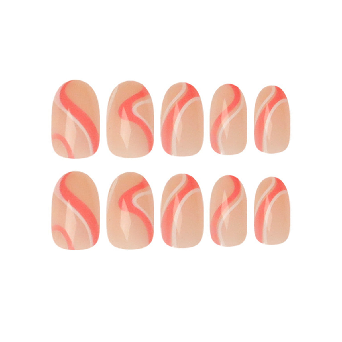 StarNagel Coffin Nails in Nude mit Französischen Linien