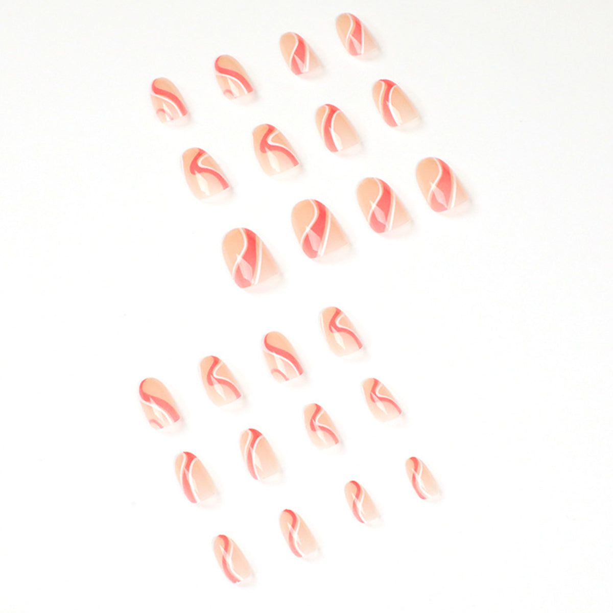 StarNagel Coffin Nails in Nude mit Französischen Linien