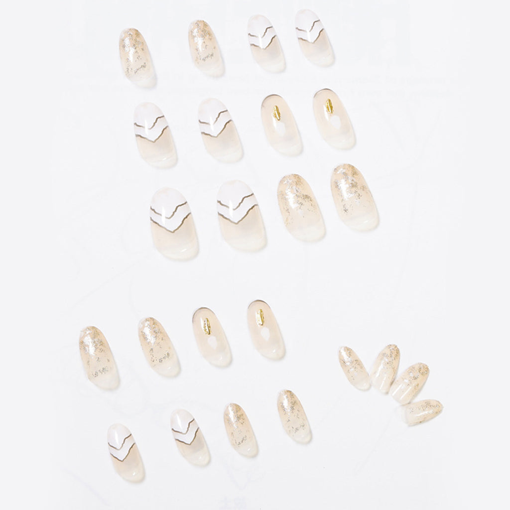 StarNagel Coffin Nails in Nude mit Hügel-Federn