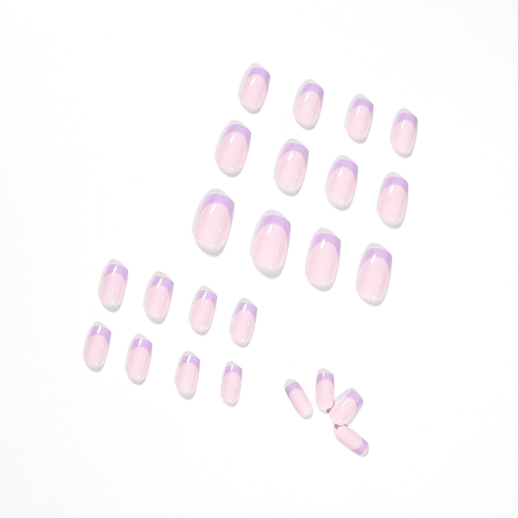 StarNagel Coffin Nails in Nude mit Lila French