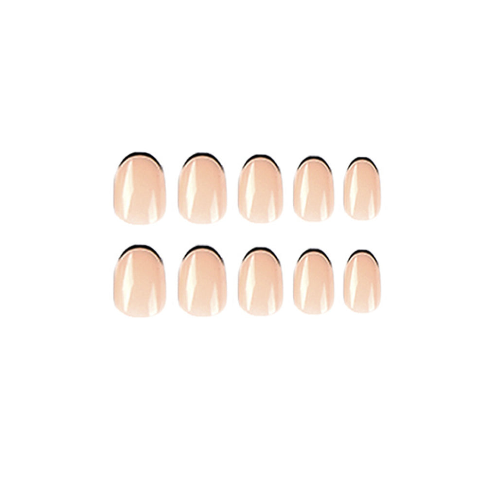 StarNagel Coffin Nails in Nude mit Schwarzem French