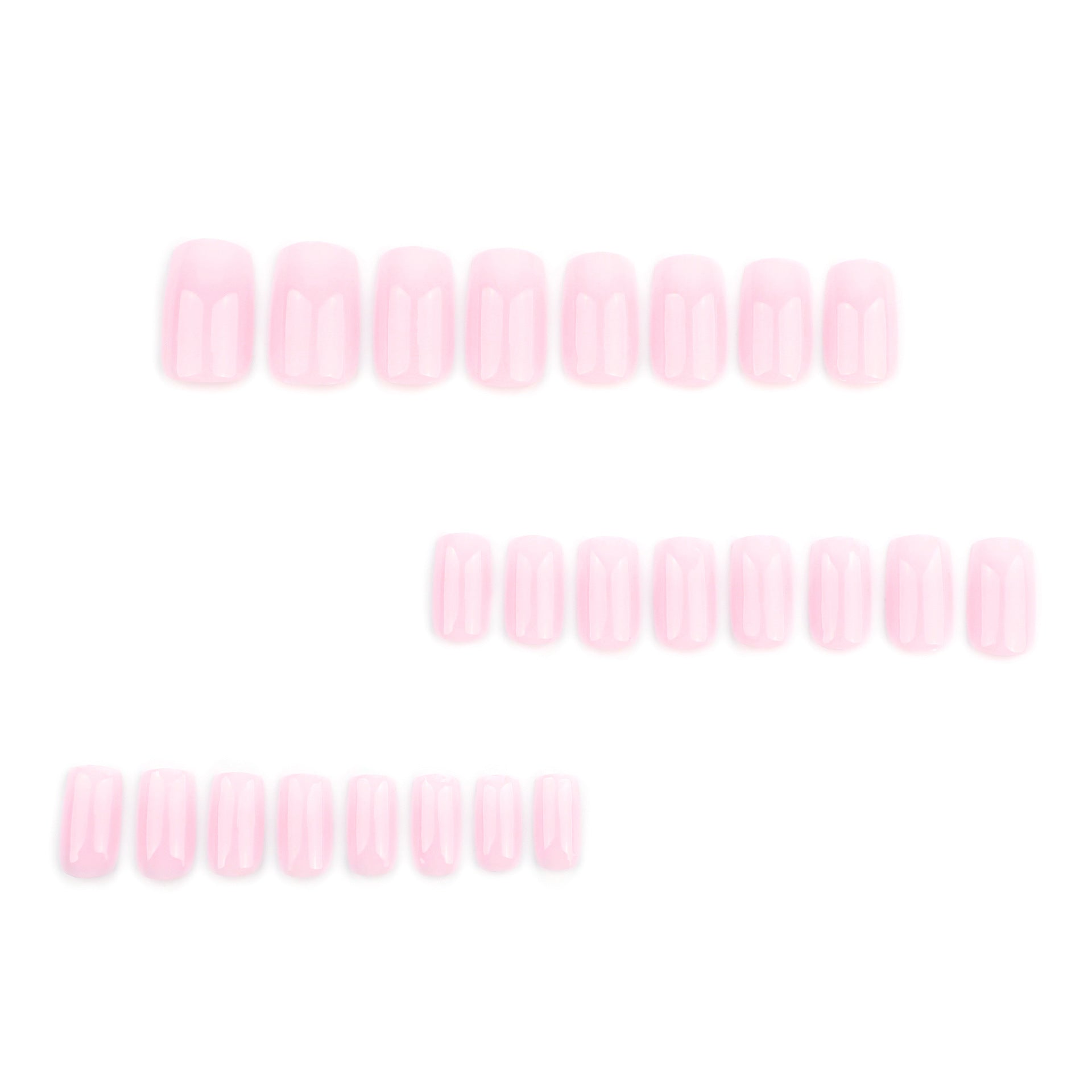 StarNagel Coffin Nails mit French in Rosa-Weißem Ombre