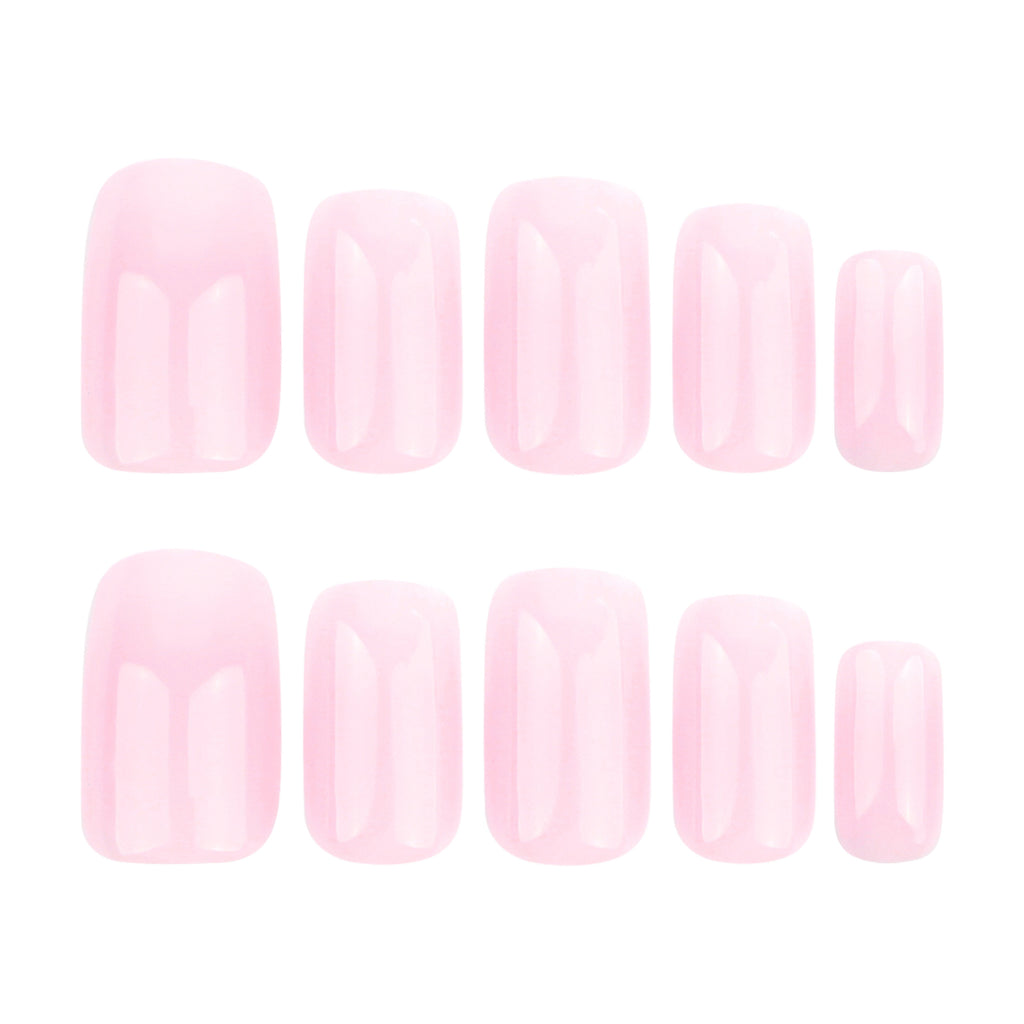 StarNagel Coffin Nails mit French in Rosa-Weißem Ombre