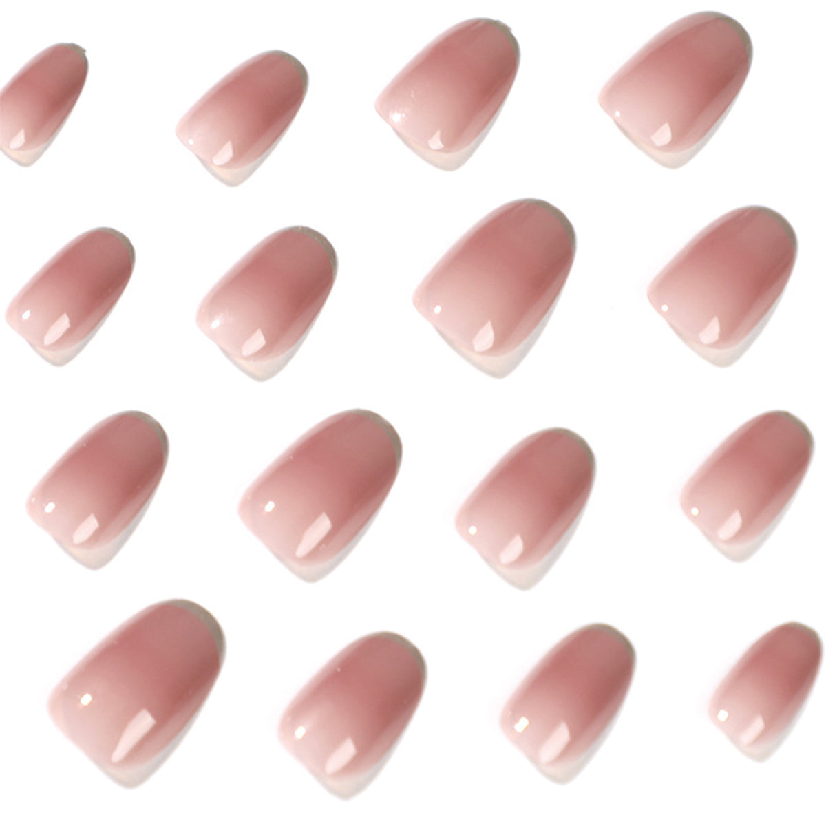 StarNagel Coffin Nails mit Goldenen French Linien in Nude Rosa