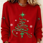 3D-Druck Damen Roter Christmas Faith Hoodie｜Bequemer Winter Kapuzenpullover für Feiertage Size S-5XL/red