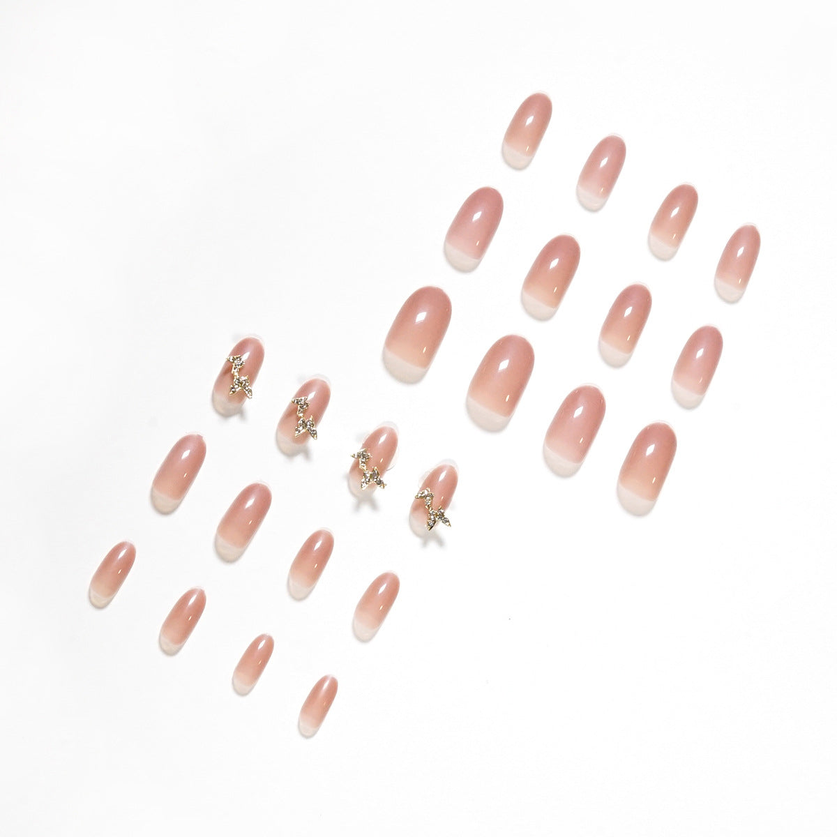StarNagel Coffin Nails in Nude mit Doppelten Schmetterlingen