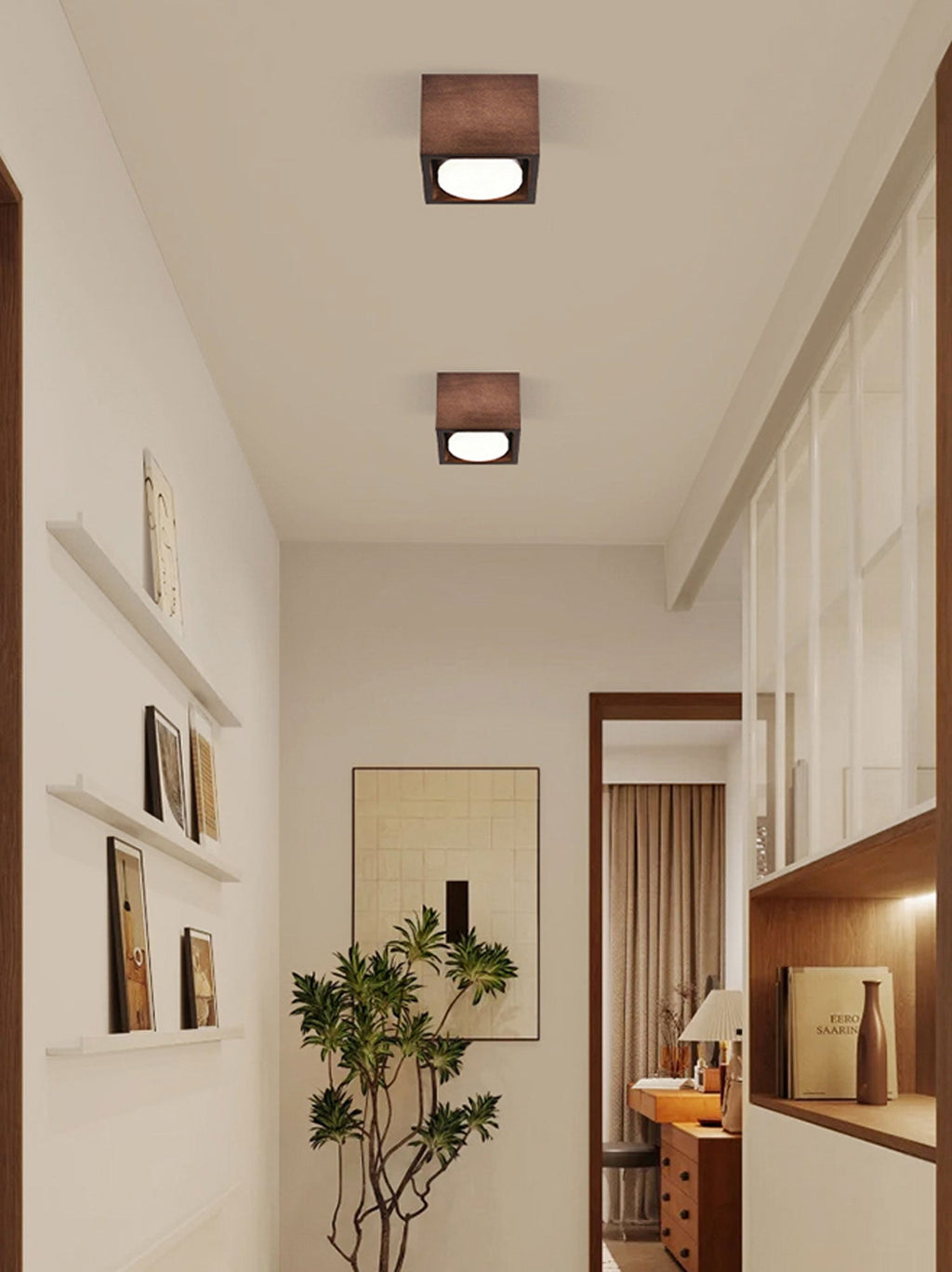 Cobra Wood Ceiling Light