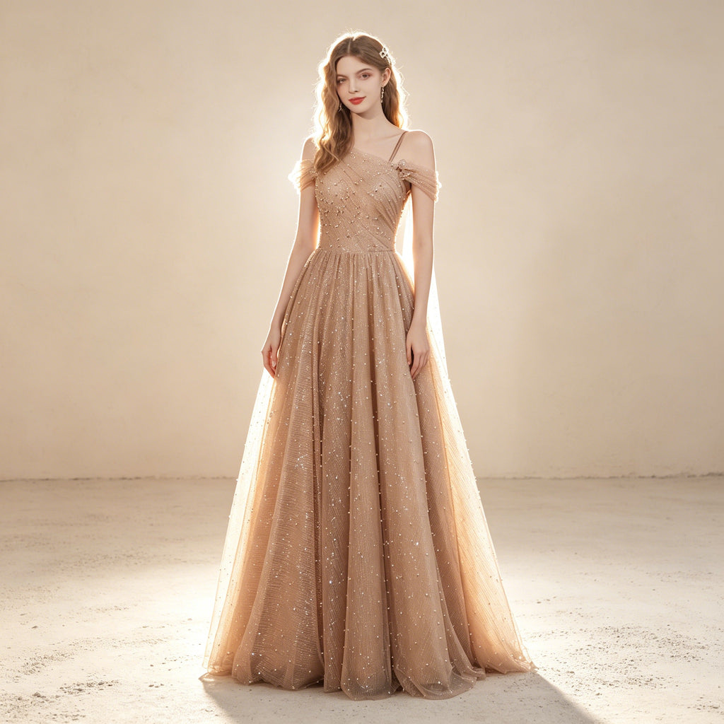 Glamouröses Ballkleid in A-Linie - Bodenlanges Festkleid für Partys