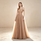 Glamouröses Ballkleid in A-Linie - Bodenlanges Festkleid für Partys