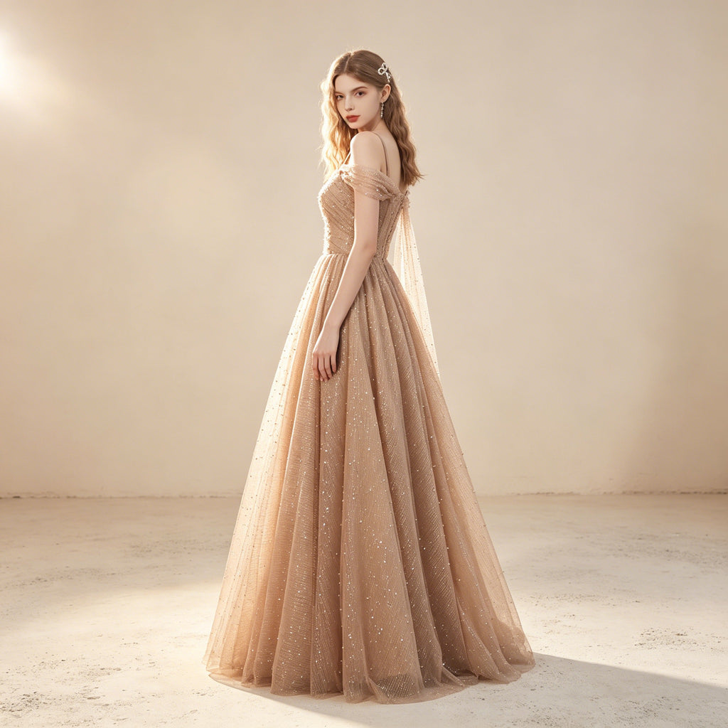 Glamouröses Ballkleid in A-Linie - Bodenlanges Festkleid für Partys