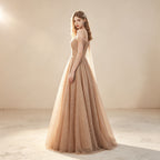 Glamouröses Ballkleid in A-Linie - Bodenlanges Festkleid für Partys