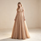 Glamouröses Ballkleid in A-Linie - Bodenlanges Festkleid für Partys
