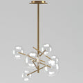 Bolle Chandelier 6heads ∅ 23.6″ x H 26.3″ / Dia 60cm x H 67cm / Gold & Clear Chandelier