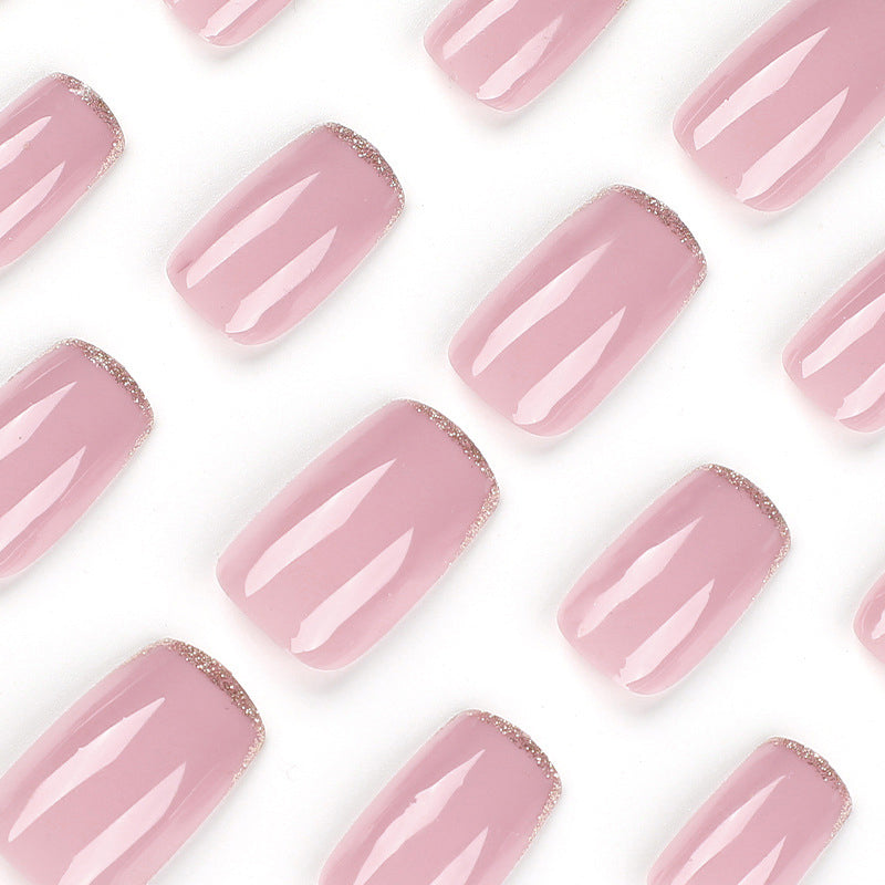 StarNagel Ballerina Nägel in Rosa mit Goldglitzer und Haar-Accessoire Look – Elegant