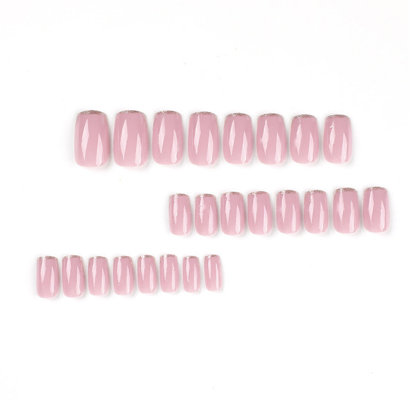 StarNagel Ballerina Nägel in Rosa mit Goldglitzer und Haar-Accessoire Look – Elegant