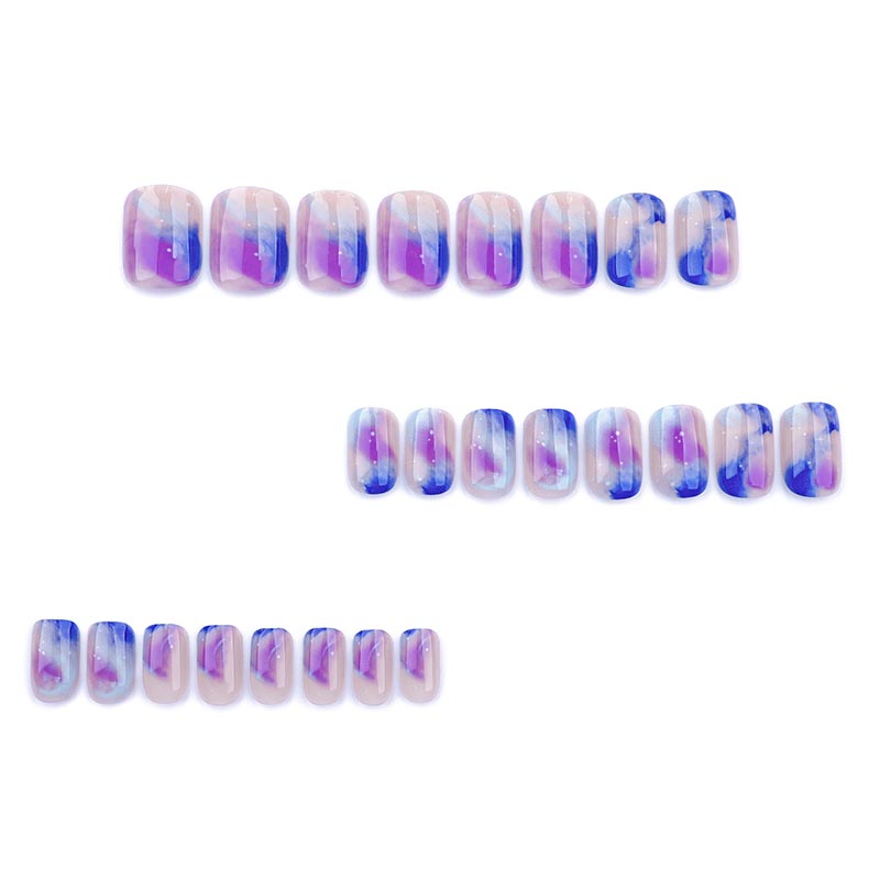 StarNagel Square Nägel in Bunt mit Ombre, Galaxie-Effekt und Sternen