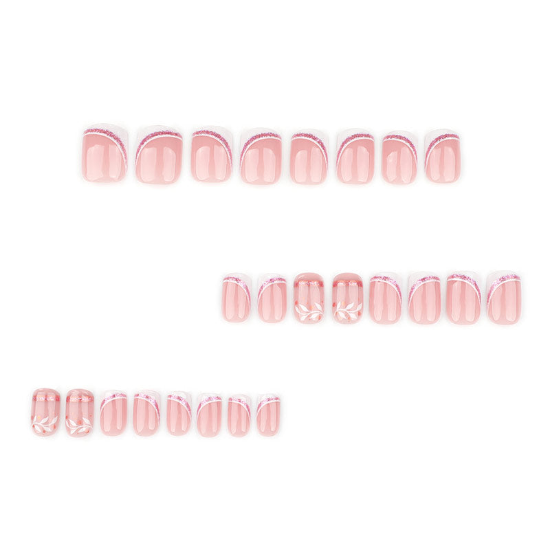 StarNagel Square Nägel in Nude mit Weißem French – Schlichtes