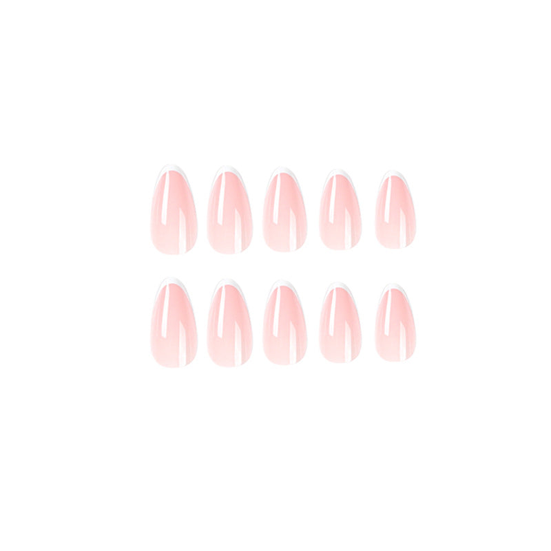 StarNagel Stiletto Nägel in Rosa mit Minimalistischem Weißem French