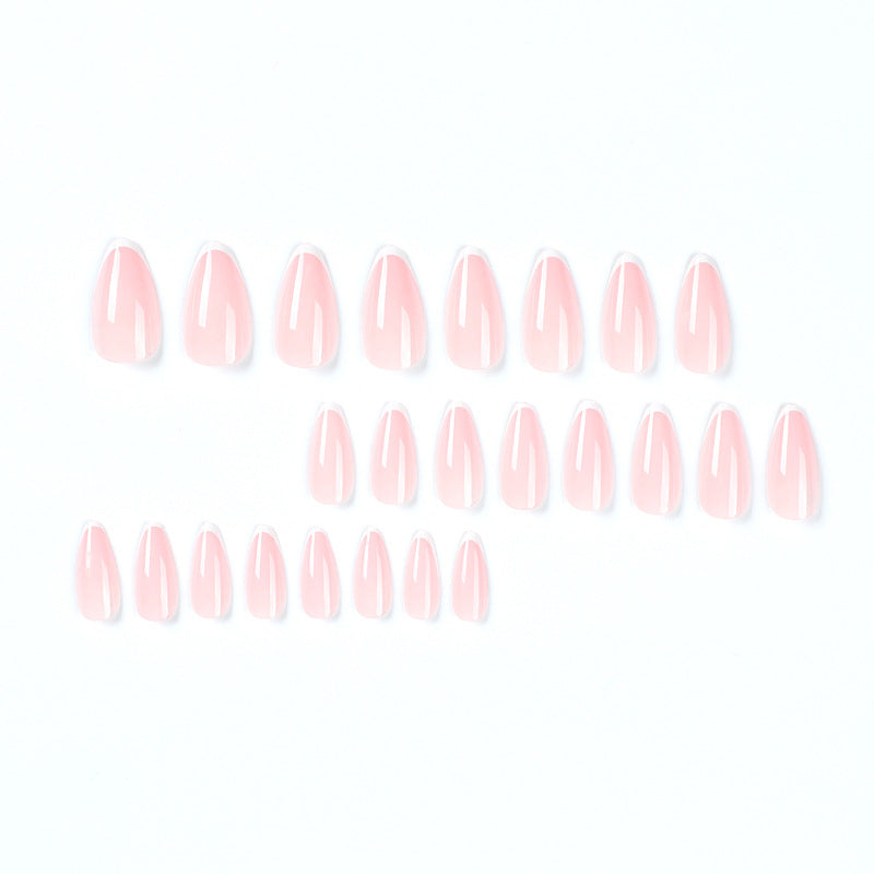 StarNagel Stiletto Nägel in Rosa mit Minimalistischem Weißem French