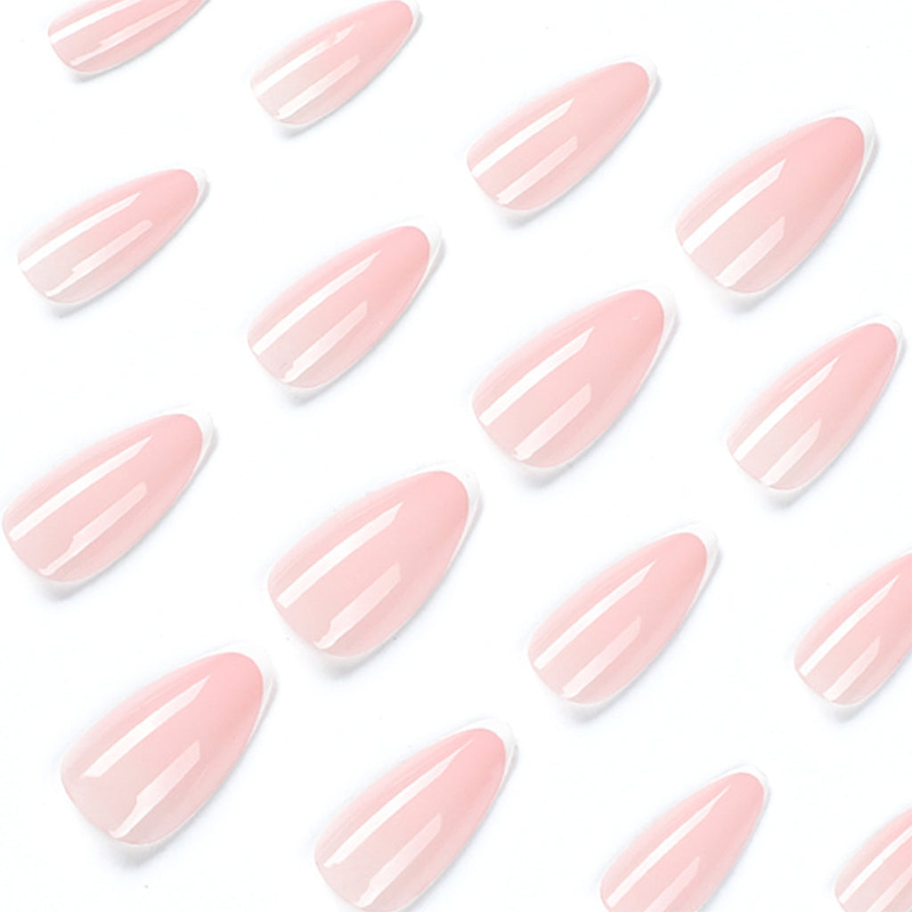 StarNagel Stiletto Nägel im French Look mit weißen Spitzen und rosa Akzenten